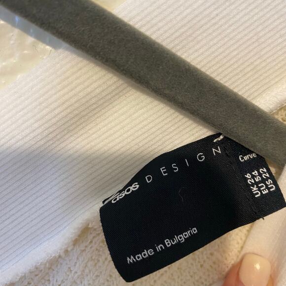 ASOS Design Ivory Beach Coverup Romper Playsuit Plus Size 22 - Picture 6 of 7